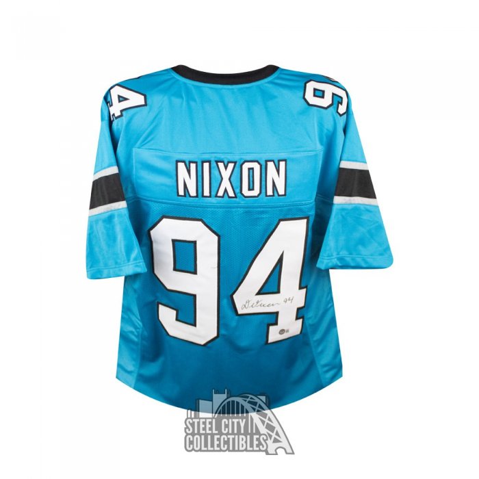 Daviyon Nixon Autographed Carolina Black Custom Football Jersey - BAS COA