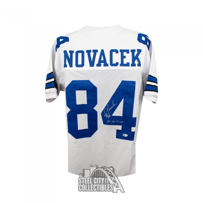 Jay Novacek Autographed Dallas Custom Football Jersey - BAS COA