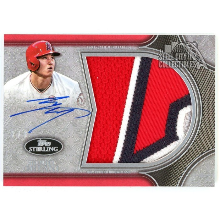 Shohei Ohtani 2020 Topps Sterling Autograph Jumbo Patch Card 2/3 SSJPA