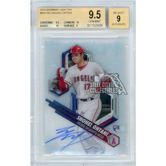 Shohei Ohtani 2018 Bowman High Tek Rookie Autograph BGS 9.5 Gem Mint