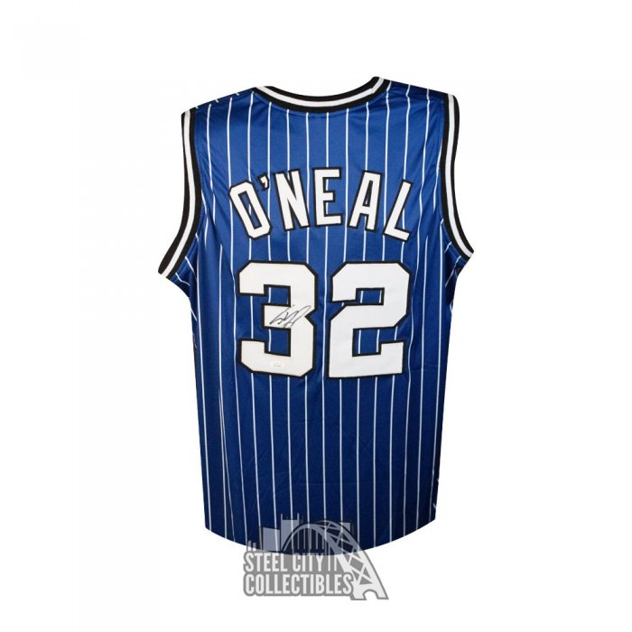 SHAQUILLE O' NEAL SIGNED MAGIC BLACK CUSTOM JERSEY - JSA COA