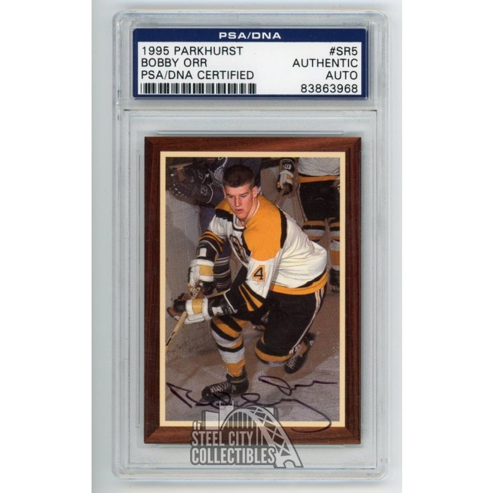 Bobby Orr 1995 Parkhurst Autographed Rookie Card #SR5 - PSA/DNA /500 ...