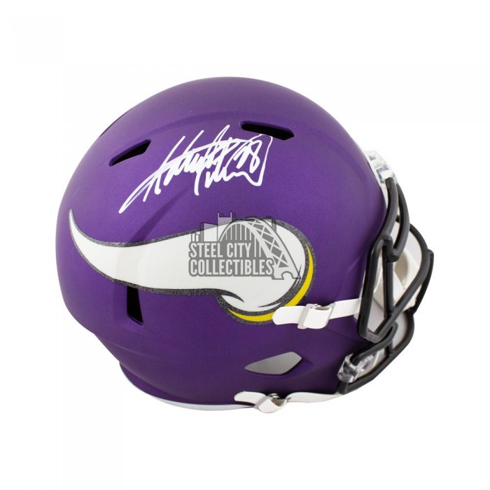 Adrian Peterson Minnesota Vikings Signed White Football Global COA