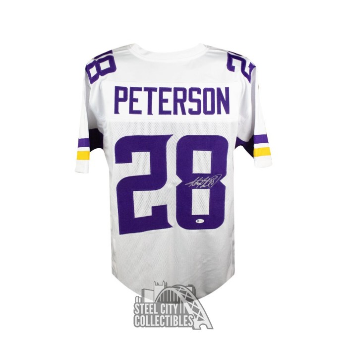 Adrian Peterson Autographed and Framed White Vikings Jersey