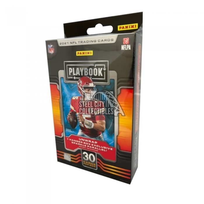 2021 Panini Playbook Football Hanger Box with (30) Cards