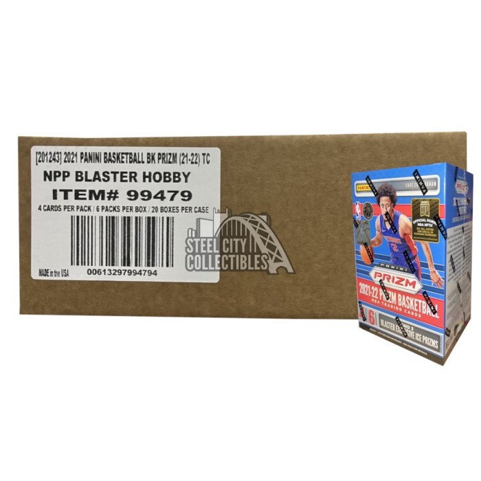 2021-22 Panini Prizm Basketball 6-Pack Blaster 20-Box Case | Steel