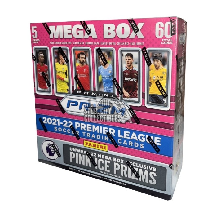 2021-22 Panini Prizm Premier League Soccer 60-Card Mega Box (Pink Ice ...