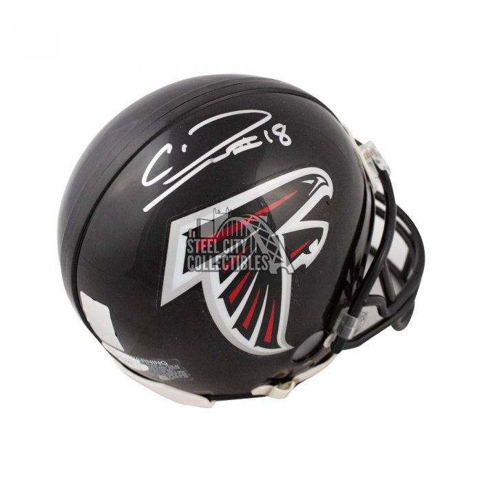 Matt Ryan Calvin Ridley Autographed Falcons Chrome Mini Football Helmet -  BAS COA