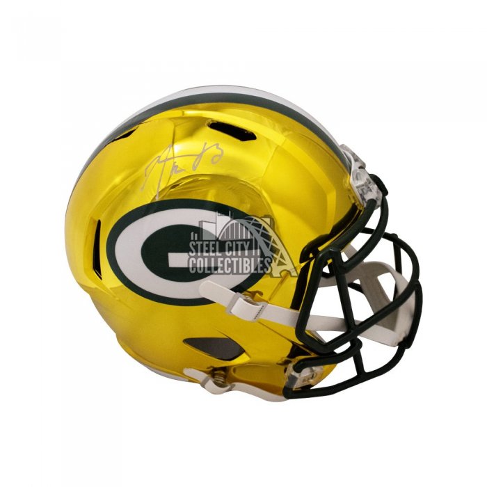 Autographed Aaron Rodgers Jets Helmet Fanatics Authentic COA Item#1285 –  Super Sports Center