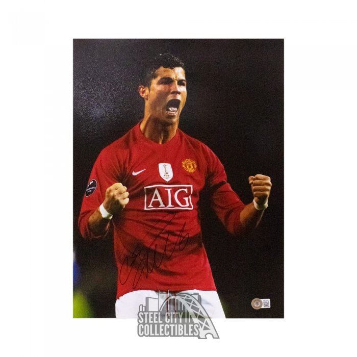 Sports Integrity Cristiano Ronaldo Signed Red Adidas Manchester United Soccer Jersey BAS Loa