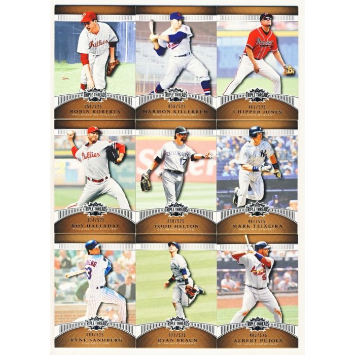 2010 Topps Triple Threads Baseball 120-Card Sepia Parallel Base Set ...