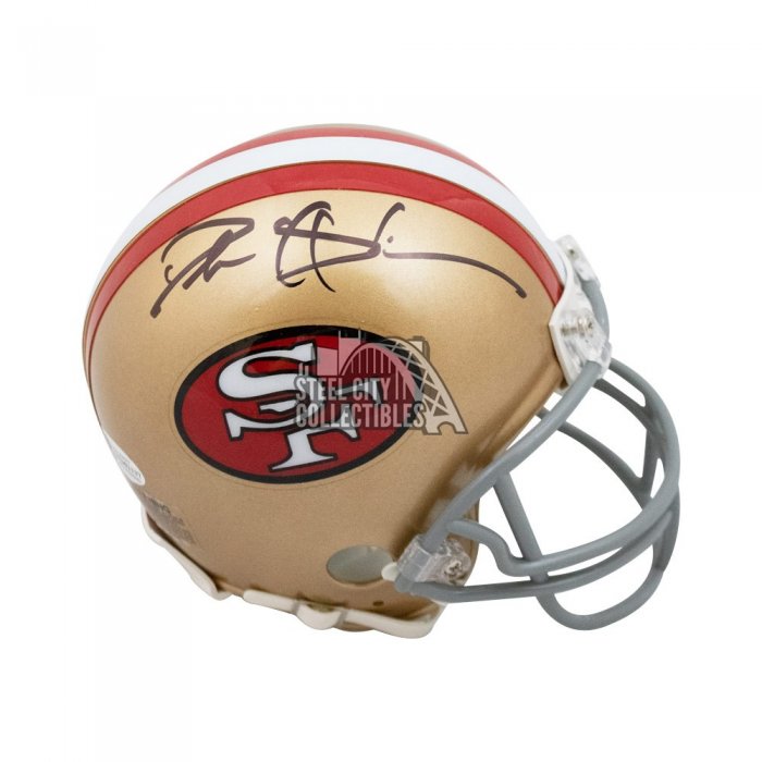 Deion Sanders Autographed Atlanta Falcons Flash Mini Football Helmet - BAS  (Red Ink)