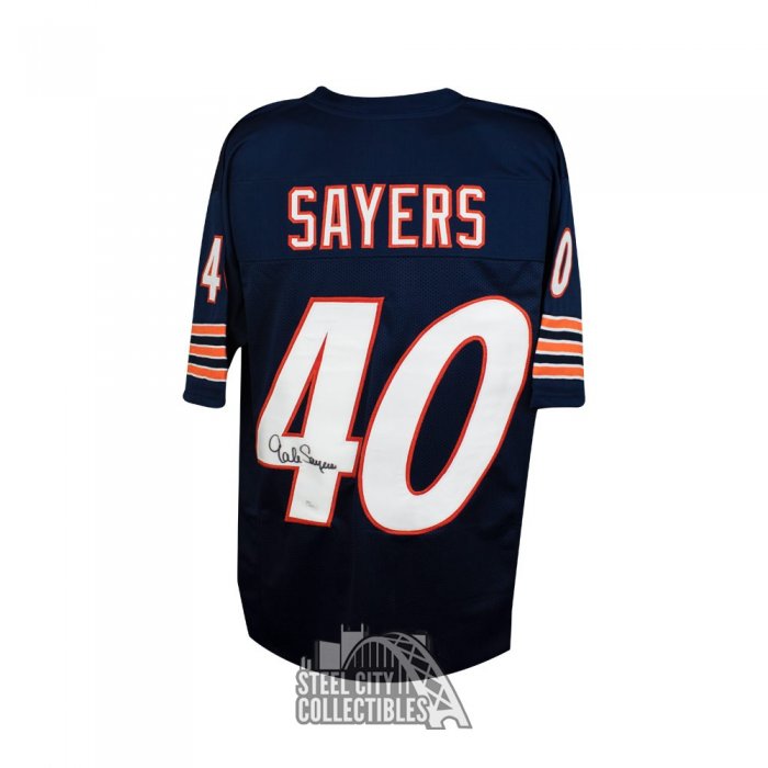 Chicago Bears Gale Sayers Signed Navy Jersey - PSA/DNA