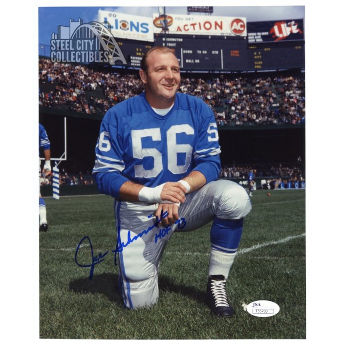 Joe Schmidt Autographed Signed Detroit Lions,Pitt Panthers,HOF PSA