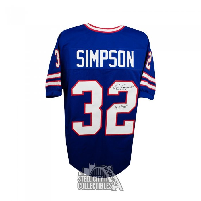 OJ Simpson Autographed Buffalo Custom White Football Jersey - JSA