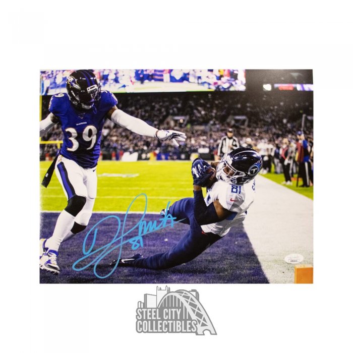 Jonnu Smith Autographed Tennessee Titans 11x14 Photo - JSA COA (Jumping)