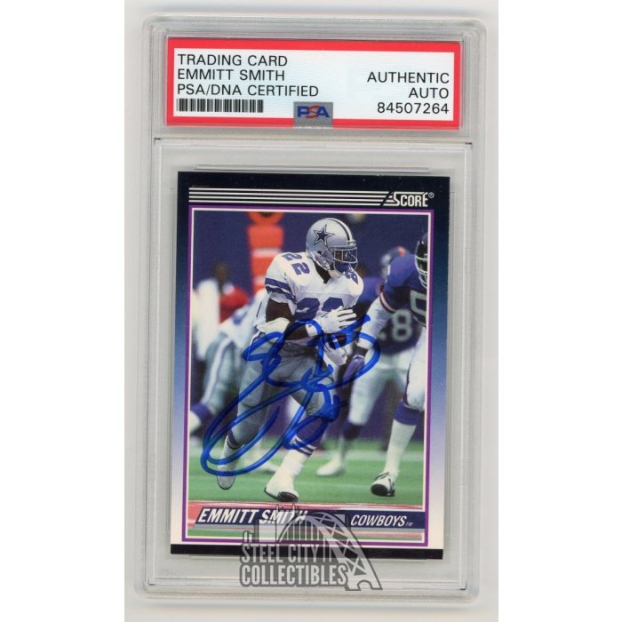 Emmitt Smith 1990 Score Supplemental Autograph Card #101T - PSA/DNA ...