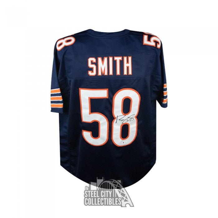 Roquan Smith Signed Chicago Large Framed Custom Navy Jersey – Radtke Sports