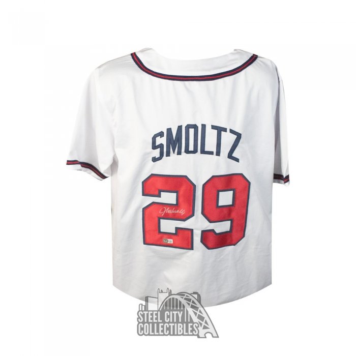 John Smoltz Autographed Atlanta Custom Navy Baseball Jersey - JSA COA