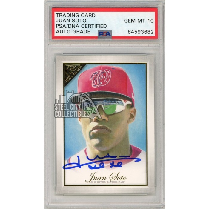 Juan Soto 2019 Topps Gallery Autograph Baseball Card #7 PSA