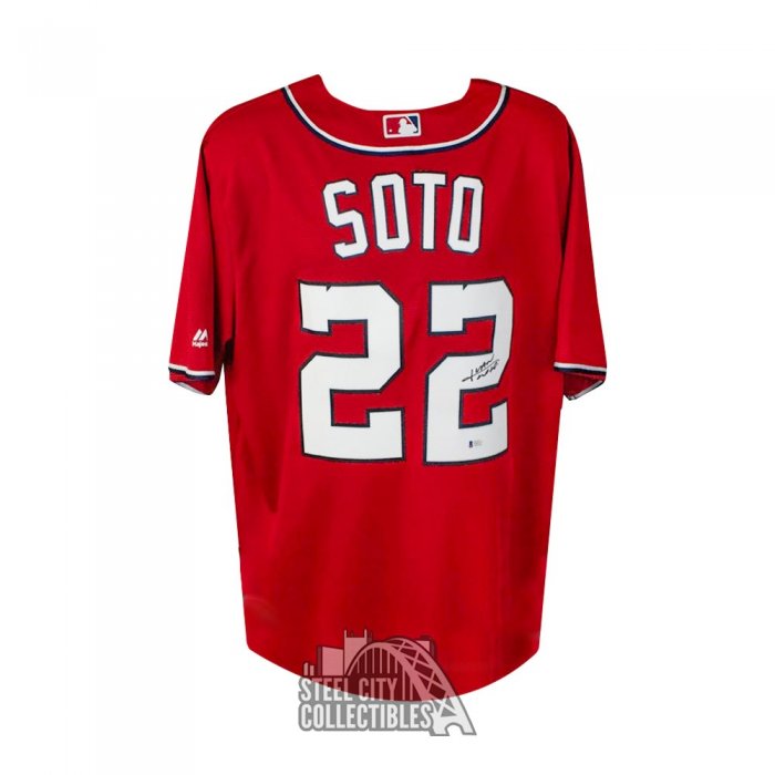 Nationals Juan Soto Authentic Signed White Majestic Cool Base Jersey JSA