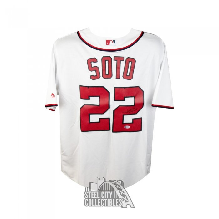 Juan Soto Autographed Washington Nationals Jersey Beckett COA – Latitude  Sports Marketing