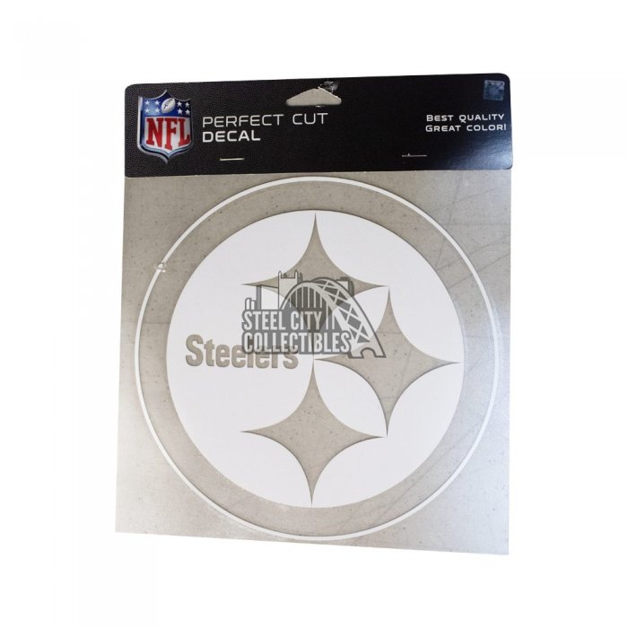 Pittsburgh Steelers White Logo Perfect Decal 8x8 | Steel City Collectibles