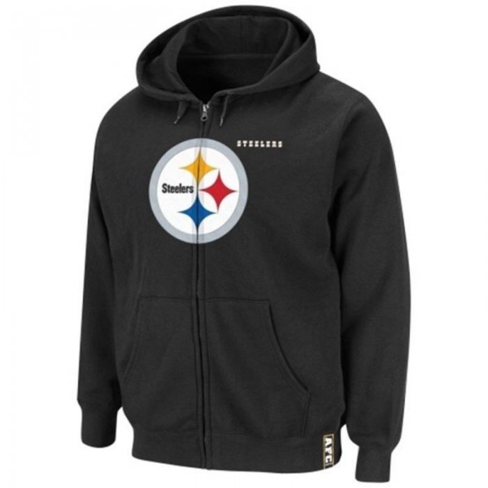 Pittsburgh Steelers NFL Intimidating V Full-Zip Hooded Sweatshirt