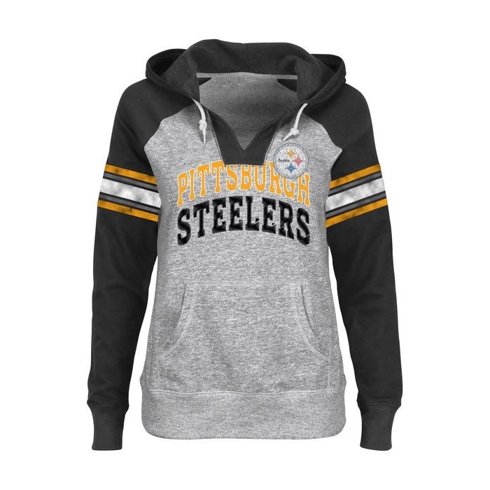 Pittsburgh Steelers NFL Touchback V Full-Zip Hooded Sweatshirt