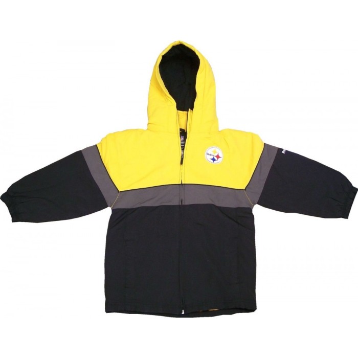 Pittsburgh Steelers Reebok NFL Black/Gold Hooded Full-Zip Winter