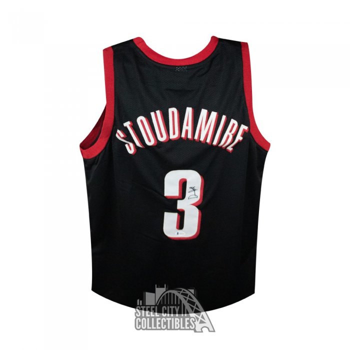 Damon Stoudamire Autographed Portland Trail Custom White Basketball Jersey  - BAS COA