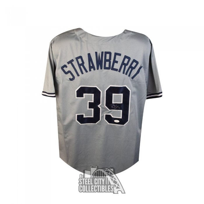 Darryl Strawberry Autographed New York Custom Gray Baseball Jersey