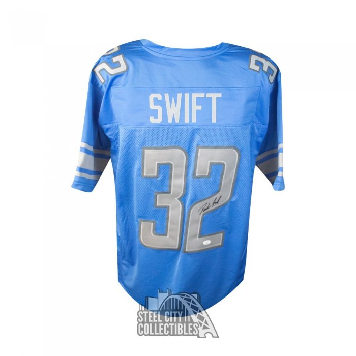 D'ANDRE SWIFT Signed DETROIT LIONS Black Jersey Size XL JSA COA