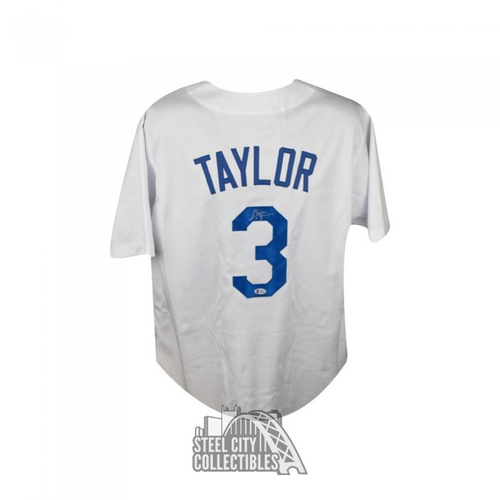 Chris Taylor Signed Los Angeles Dodgers Jersey 2020 World Series Champs JSA  Auth
