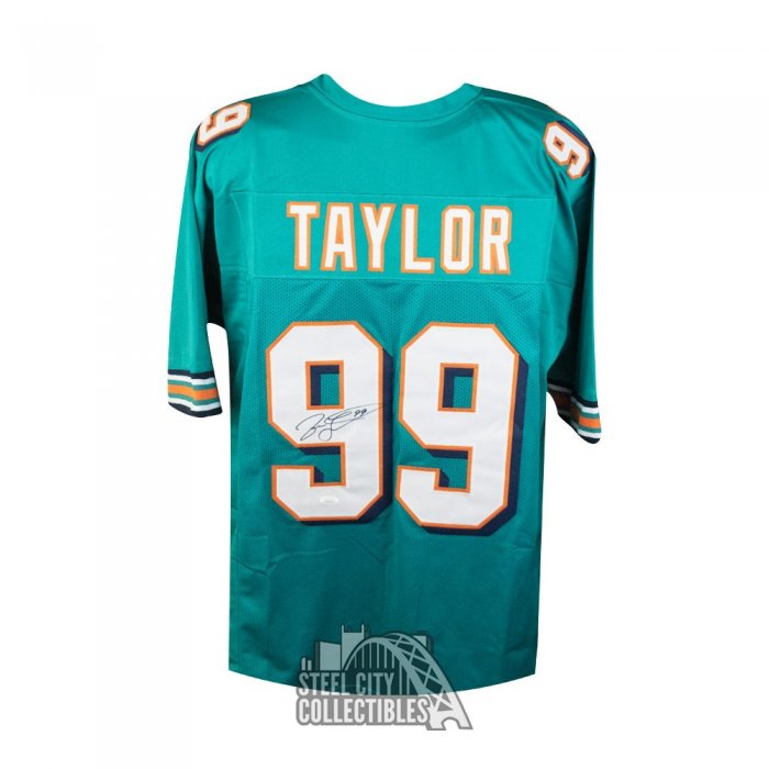 Jason Taylor Signed Autographed Miami Dolphins Custom Jersey (JSA)