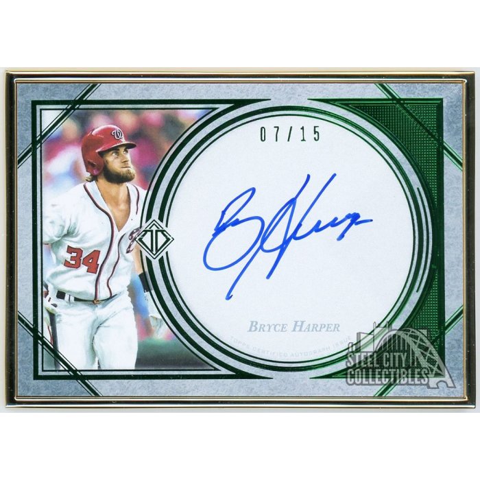 Bryce Harper 2018 Topps Transcendent Autograph Emerald Parallel 7/15  (TCA-BH)