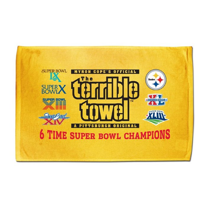 Myron Cope The Terrible Towel Pittsburgh Steelers Super Bowl XLIII 43  Champions