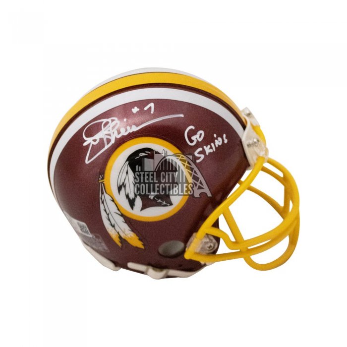 Joe Theismann Go Skins Autographed Washington Redskins Eclipse Replica  Full-Size Football Helmet - BAS