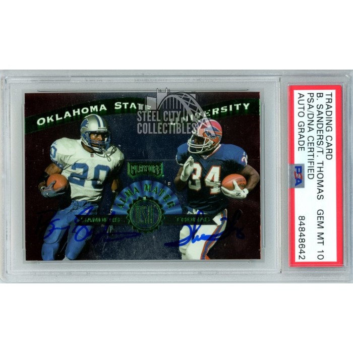 Barry Sanders/Thurman Thomas 1996 Upper Deck Autograph Card #HT-20 PSA/DNA