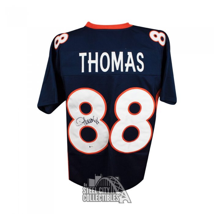 Demaryius Thomas Autographed Denver Custom Blue Football Jersey BAS COA