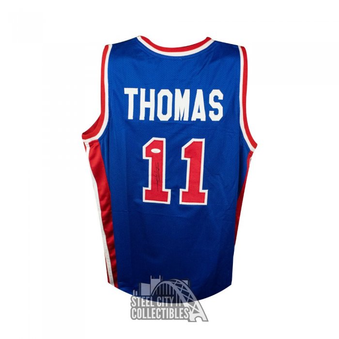 Isiah Thomas Autographed Detroit Custom White Basketball Jersey - JSA COA