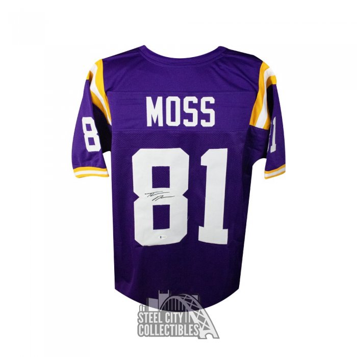 Thaddeus Moss Autographed LSU Custom White Football Jersey - BAS COA