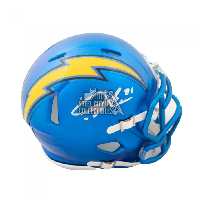 LADAINIAN TOMLINSON SIGNED CHARGERS ECLIPSE MINI HELMET JSA COA