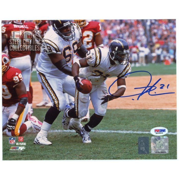 LaDainian Tomlinson San Diego Chargers Autographed Flag 8x10 Photo