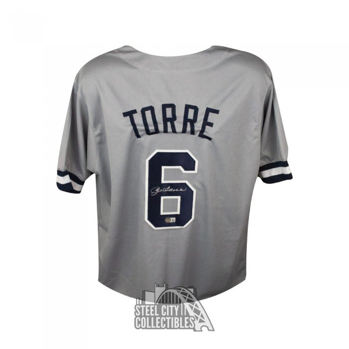 Joe Torre Autographed New York Gray Custom Baseball Jersey - BAS