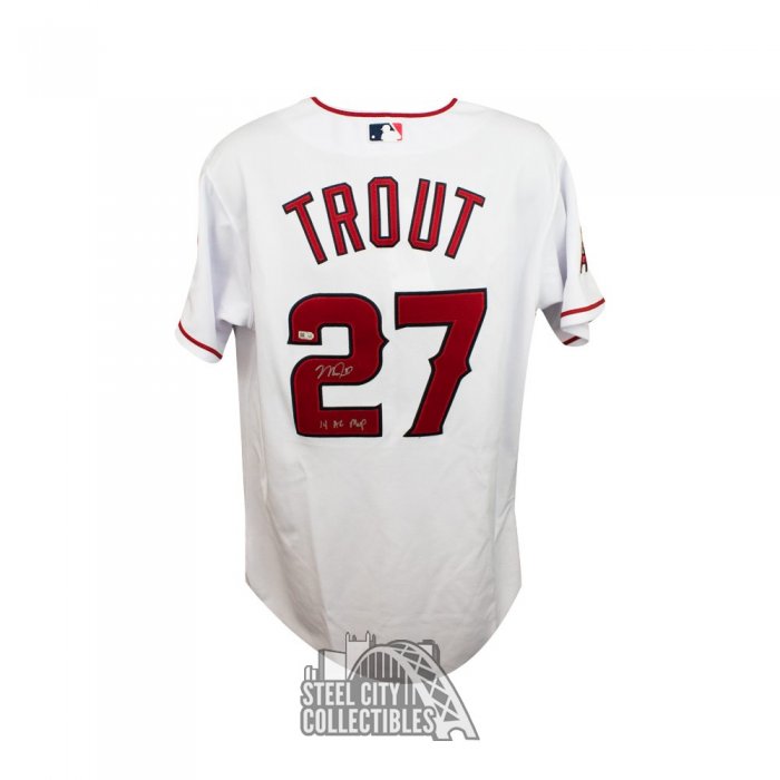 Mike Trout Autographed 14 AL MVP Authentic Alternate Red Angels Jersey  (Presale - Signing in May)