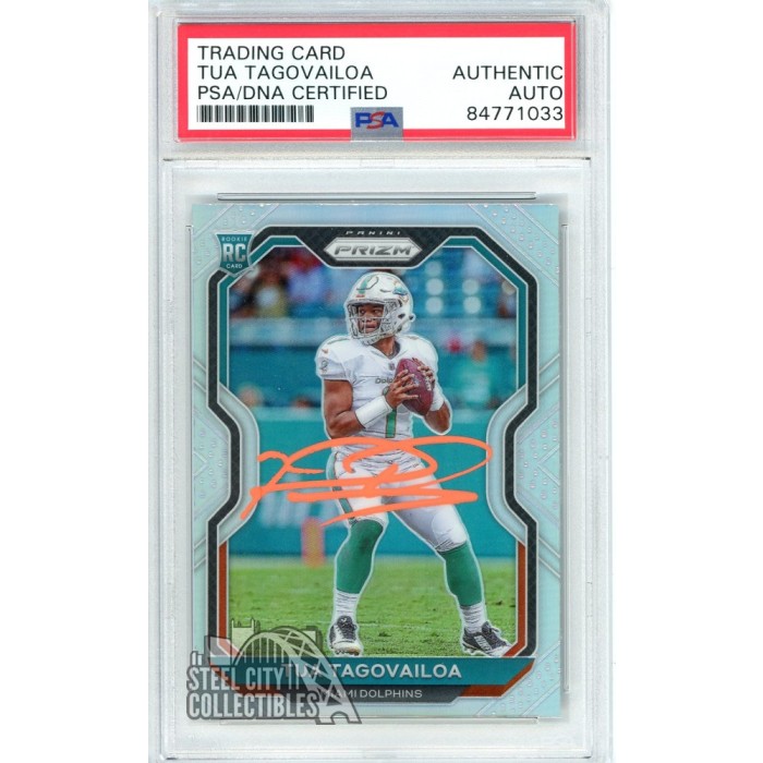 Tua Tagovailoa Autographed 2020 Panini Gold Standard Rookie Jersey Card  (PSA)