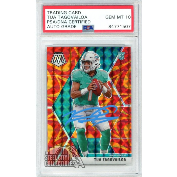 Tua Tagovailoa 2020 Panini Mosaic Orange Reactive Nfl Debut Rc