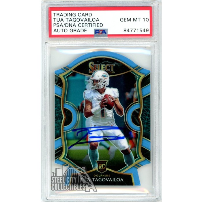 Tua Tagovailoa 2020 Panini Absolute Autograph Rookie Jersey Card #2 PSA/DNA  10