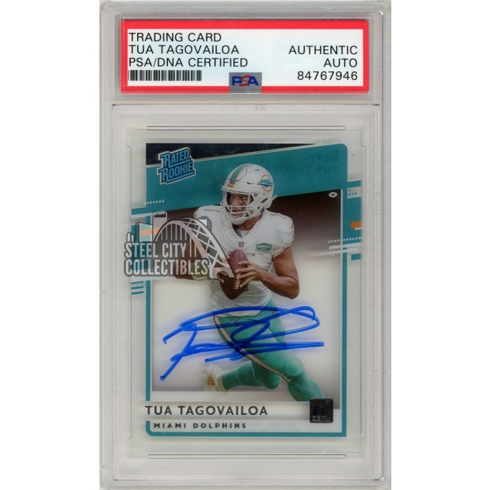 Tua Tagovailoa 2020 Panini Select Red Club Level Die Cut Autograph Rookie  Card #245 PSA/DNA 10